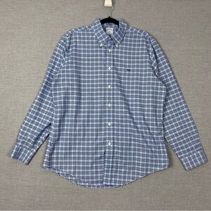 Brooks Brothers Regent Shirt Sz Large Button Down Supima Cotton Non Iron Blue